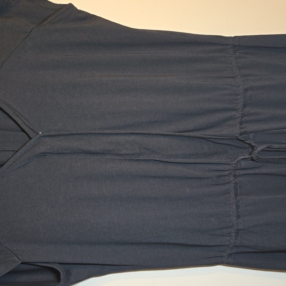 Theory Peru Pima Cotton Model Shortsleeved Zipper Front Drawstring Waist Rompa - Picture 4 of 14